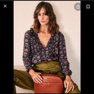 Sézane Mirta Blouse Sz 36